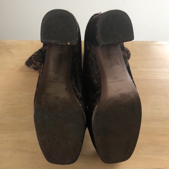 70s Style Velvet Tapestry Platform Booties, 7 - Picture 4 of 6